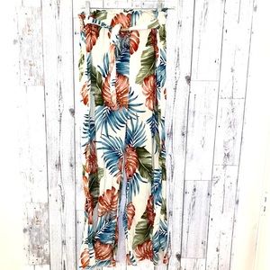 See you Monday floral hawaiian m beach pants